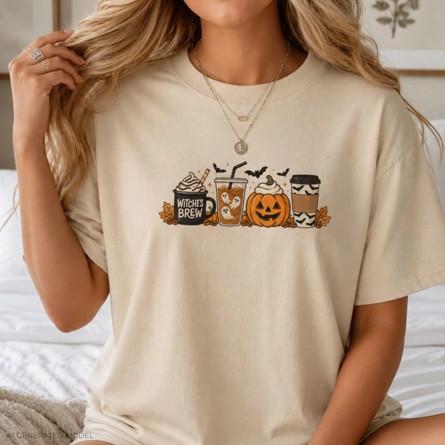 Halloween Pumpkin Latte Lineup T-Shirt