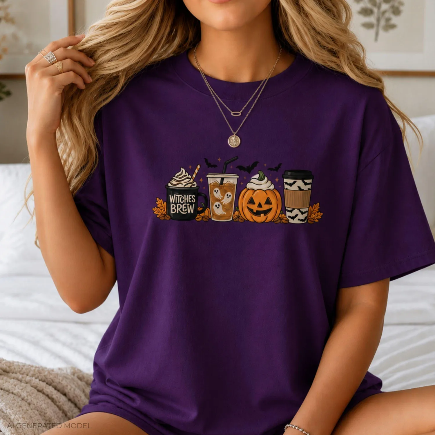 Halloween Pumpkin Latte Lineup T-Shirt