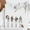 Halloween Dachshund Skeleton Sweatshirt