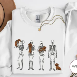 Halloween Dachshund Skeleton Sweatshirt