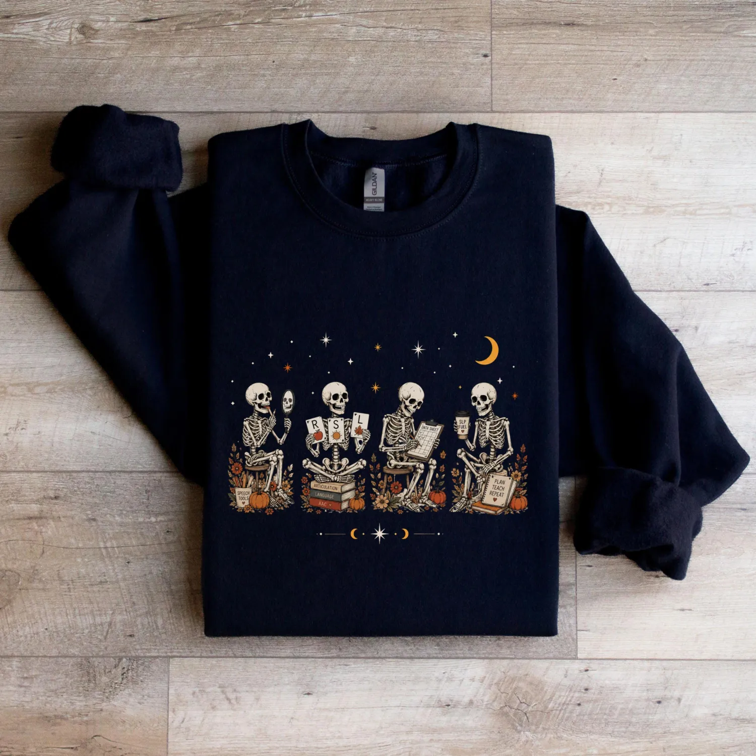 Floral Speech Therapist Skeleton Halloween Shirt