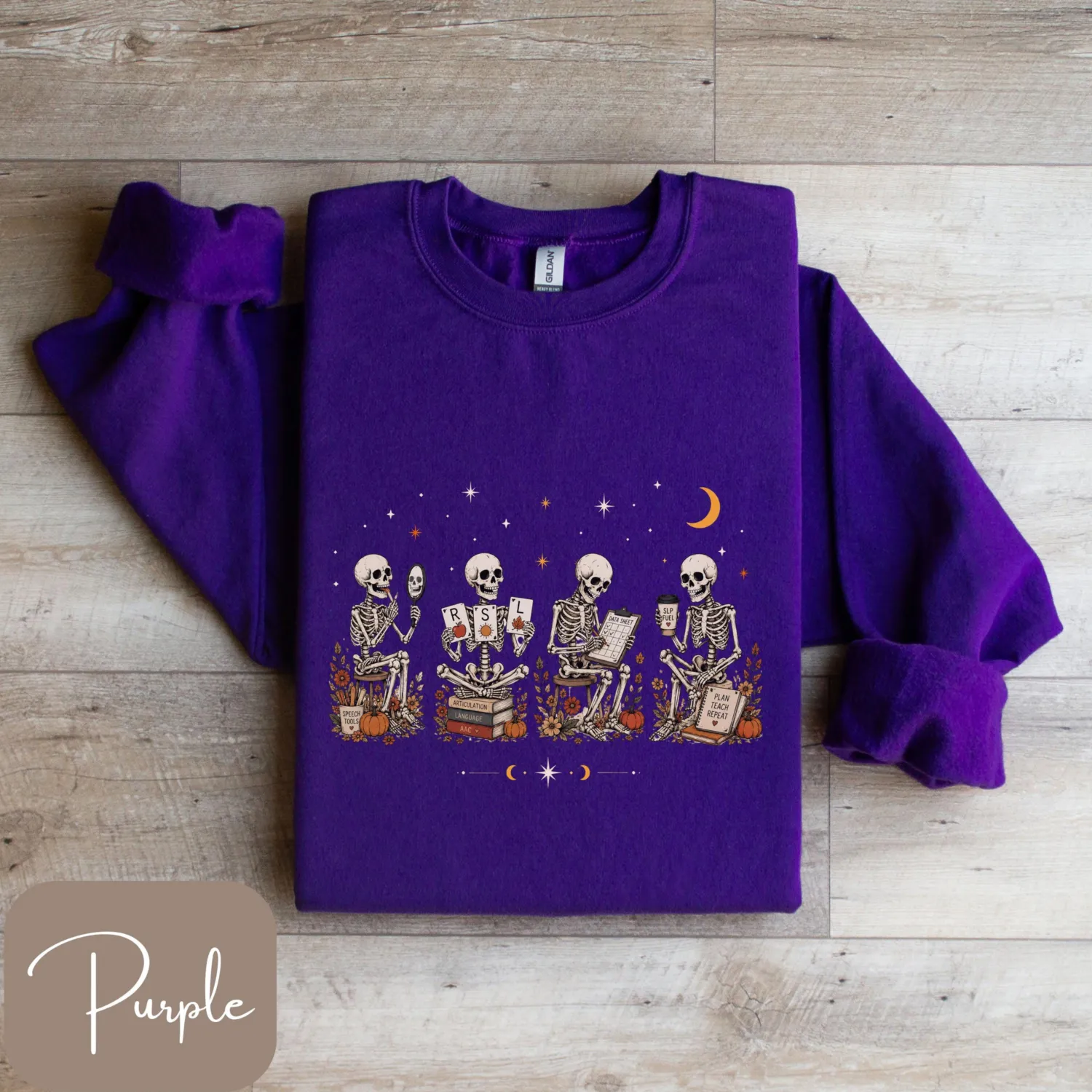 Floral Speech Therapist Skeleton Halloween Shirt