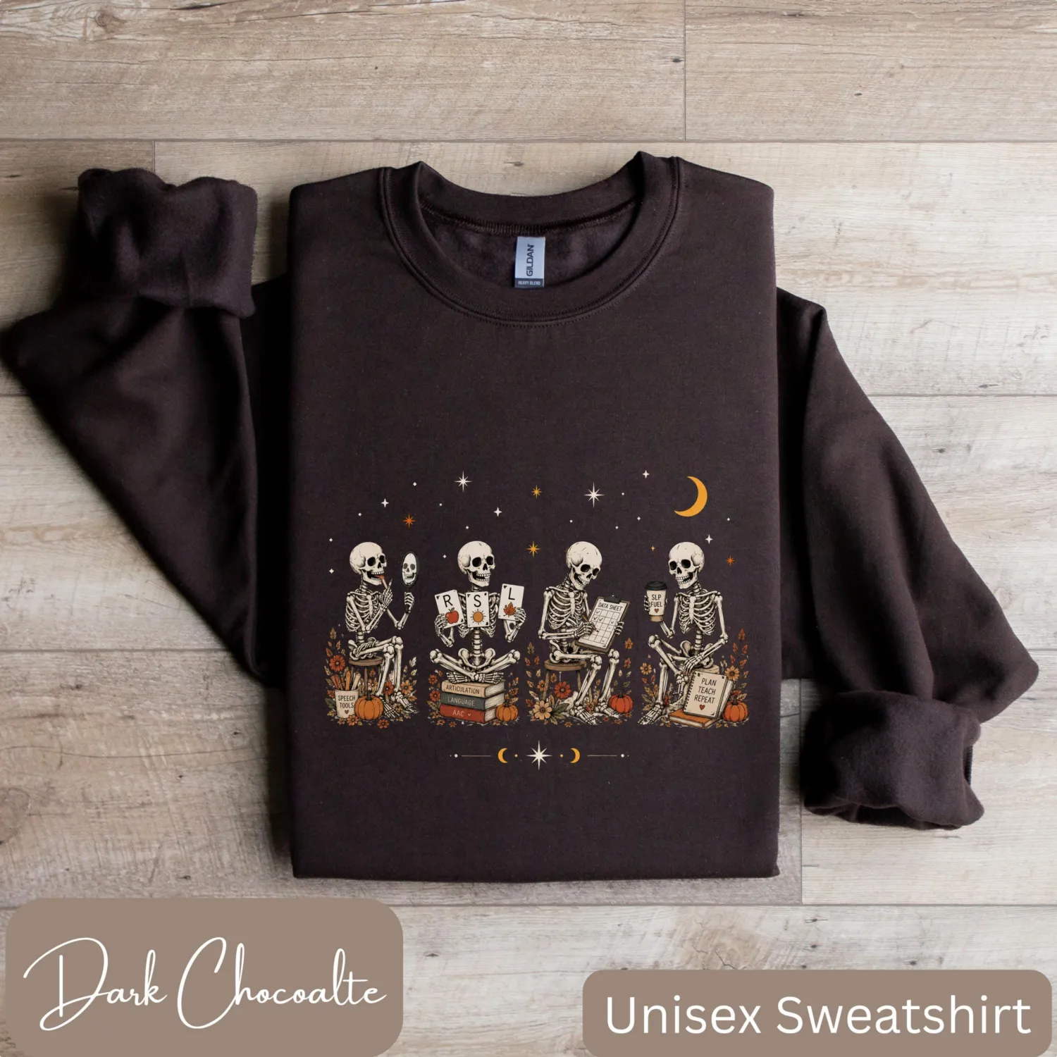 Floral Speech Therapist Skeleton Halloween Shirt