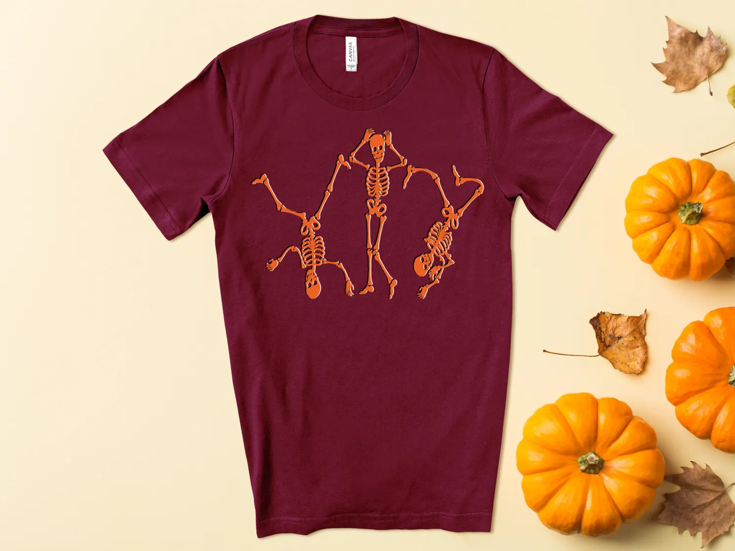 Funny Break Dancing Skeleton Halloween T-Shirt