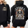 Retro Halloween Skeleton Spooky Season Hoodie