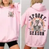 Retro Halloween Skeleton Spooky Season Hoodie