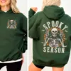 Retro Halloween Skeleton Spooky Season Hoodie