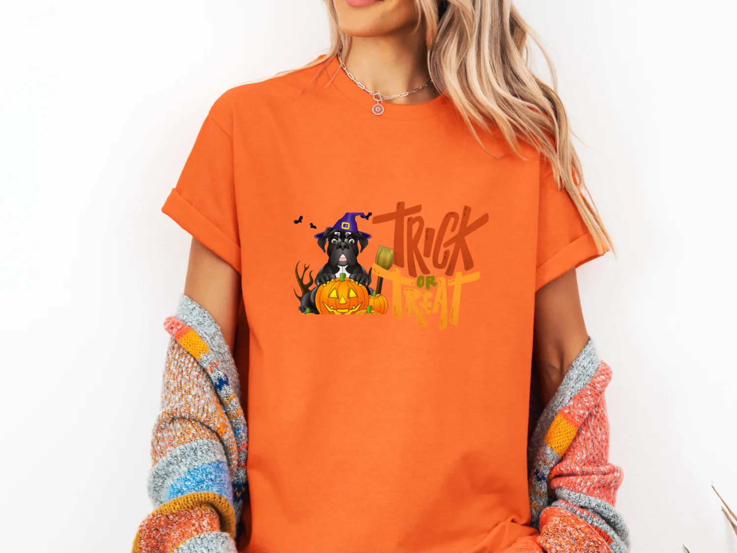 Funny Trick or Treat Mastiff Halloween T-Shirt
