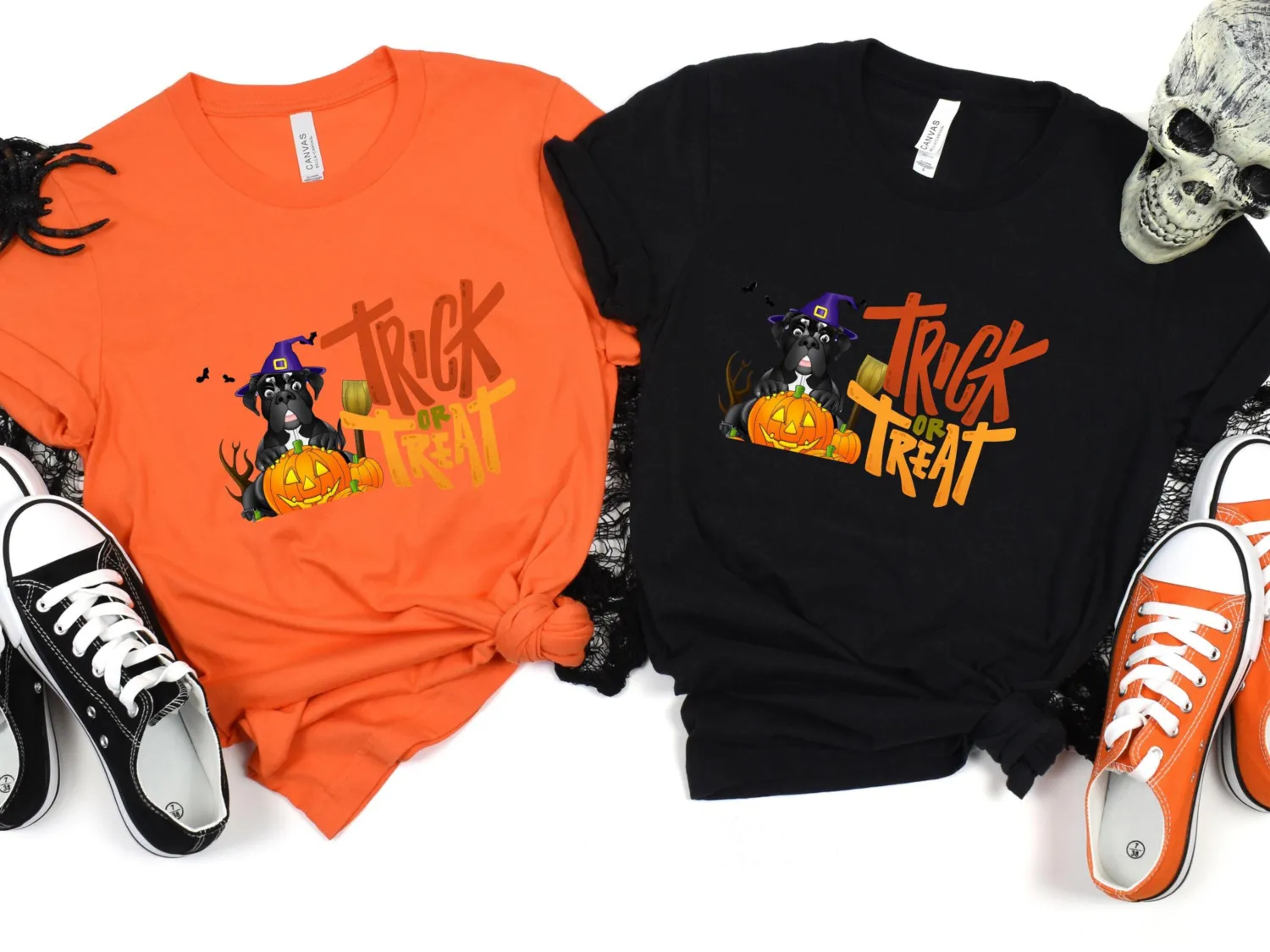Funny Trick or Treat Mastiff Halloween T-Shirt