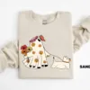 Cute Ghost Dog Halloween Sweatshirt Cute Ghost Dog Halloween Sweatshirt
