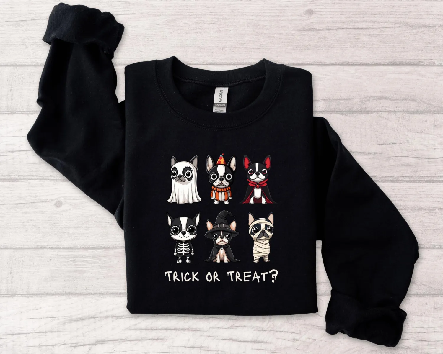 Funny Happy Halloween Dog Sweatshirt - Trick or Treat