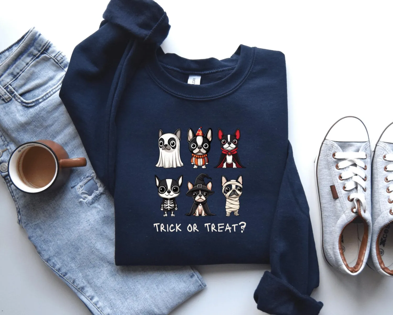 Funny Happy Halloween Dog Sweatshirt - Trick or Treat