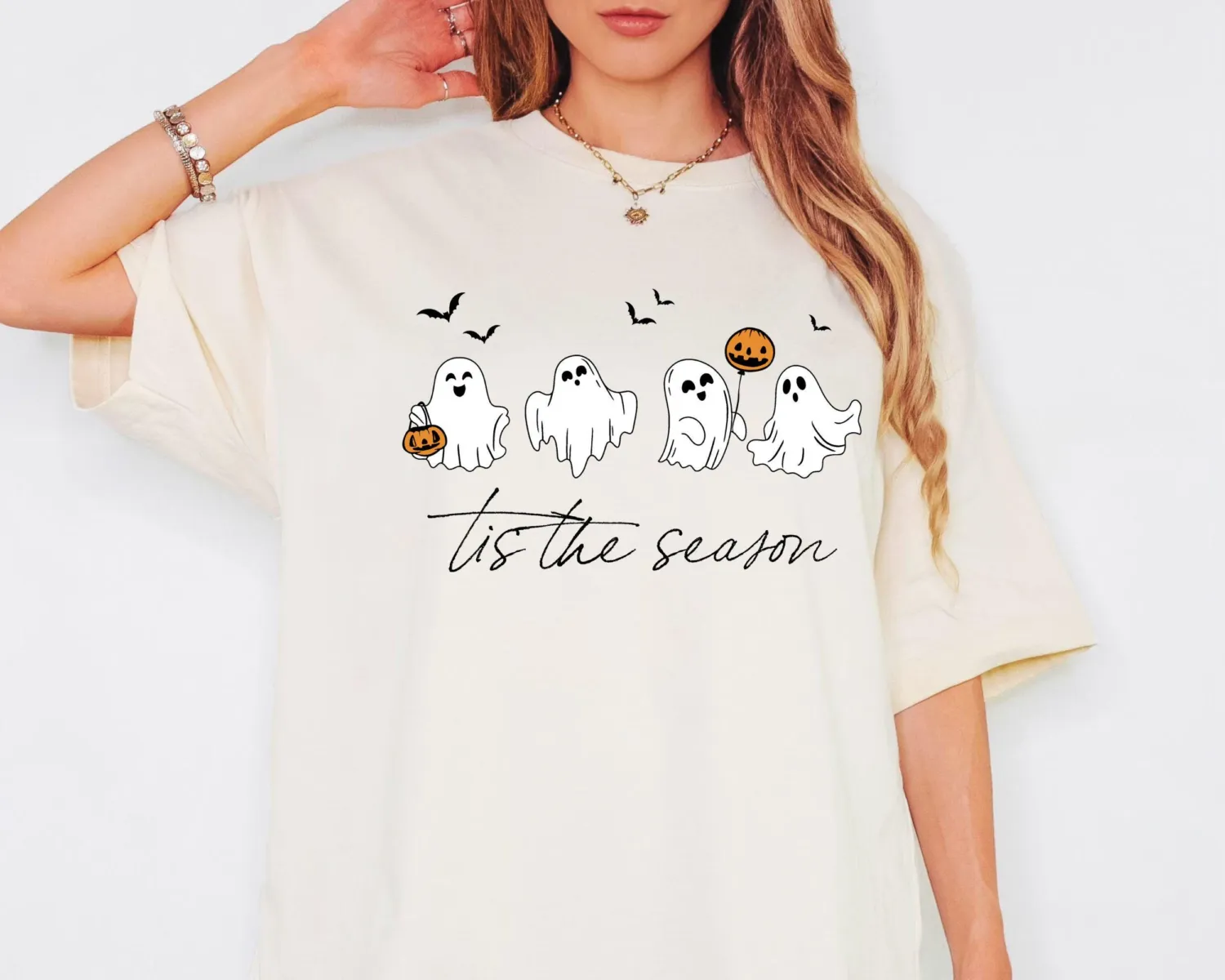 Tis The Season Retro Ghost Halloween T-Shirt
