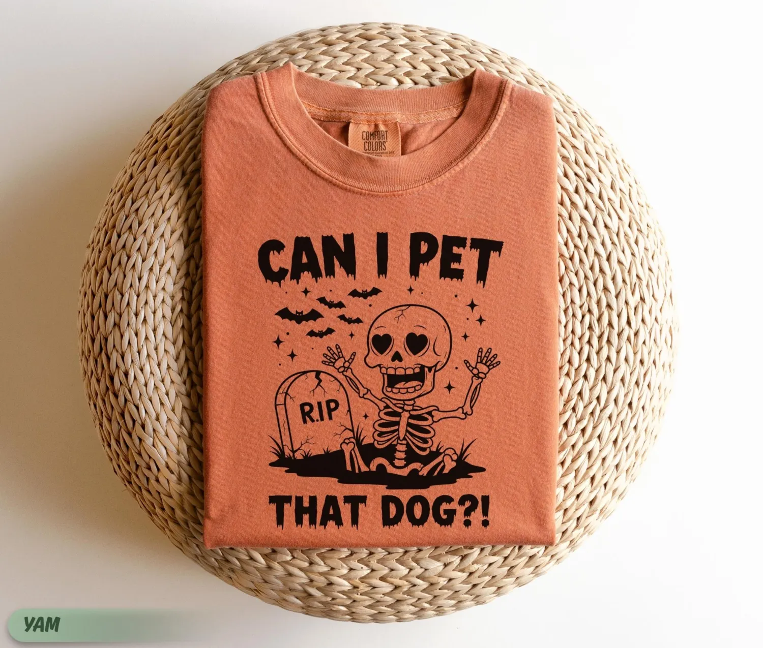 Retro Skeleton Dog Mama Halloween T-Shirt
