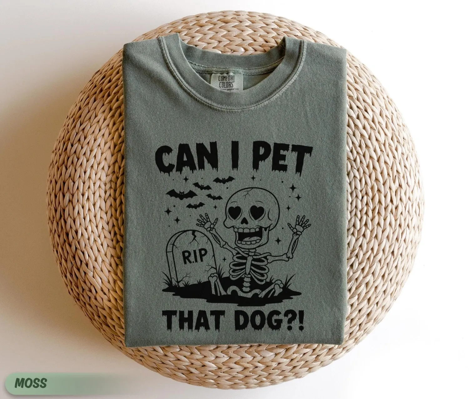 Retro Skeleton Dog Mama Halloween T-Shirt