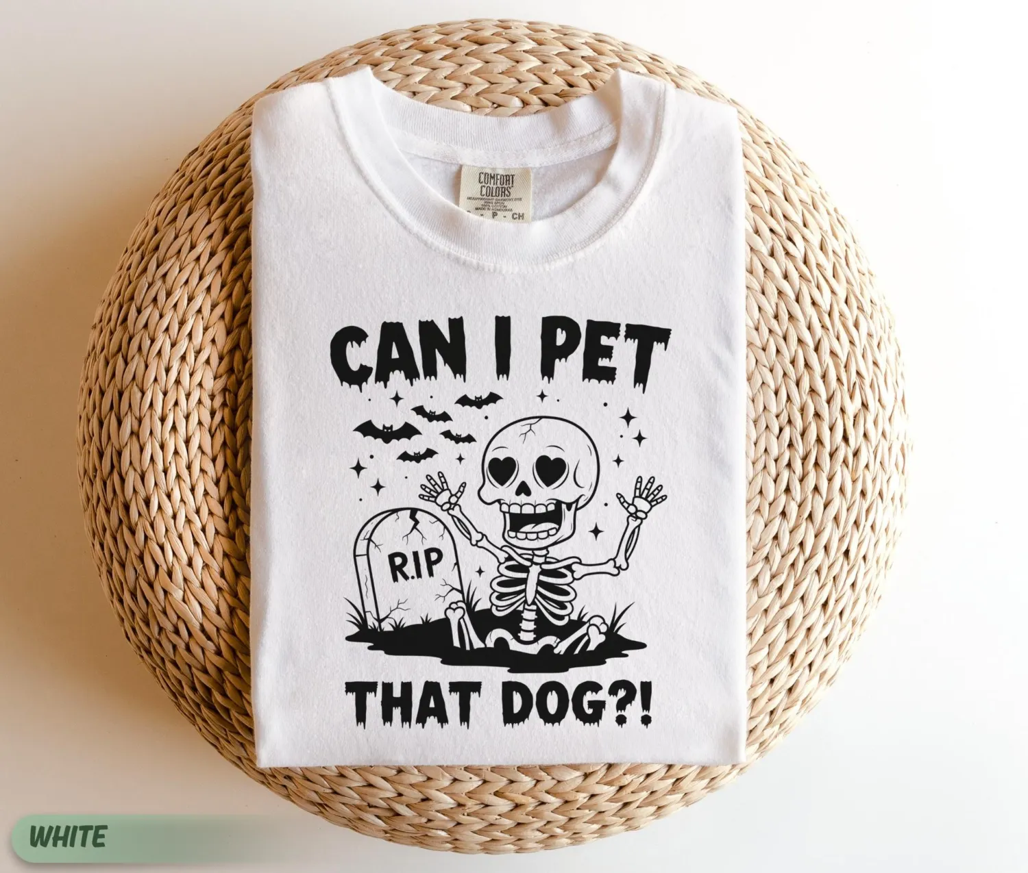 Retro Skeleton Dog Mama Halloween T-Shirt