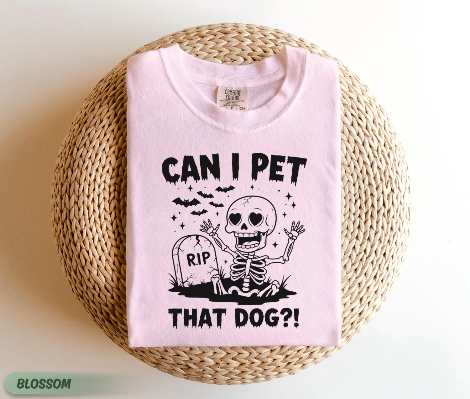 Retro Skeleton Dog Mama Halloween T-Shirt