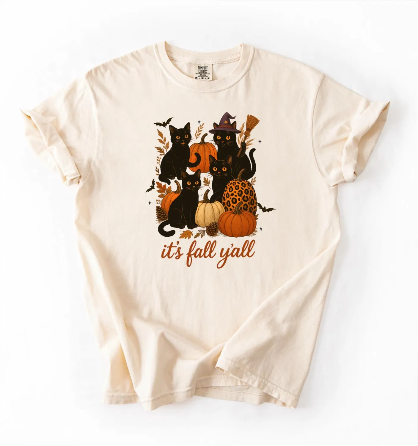 Retro Black Cat Halloween T-Shirt