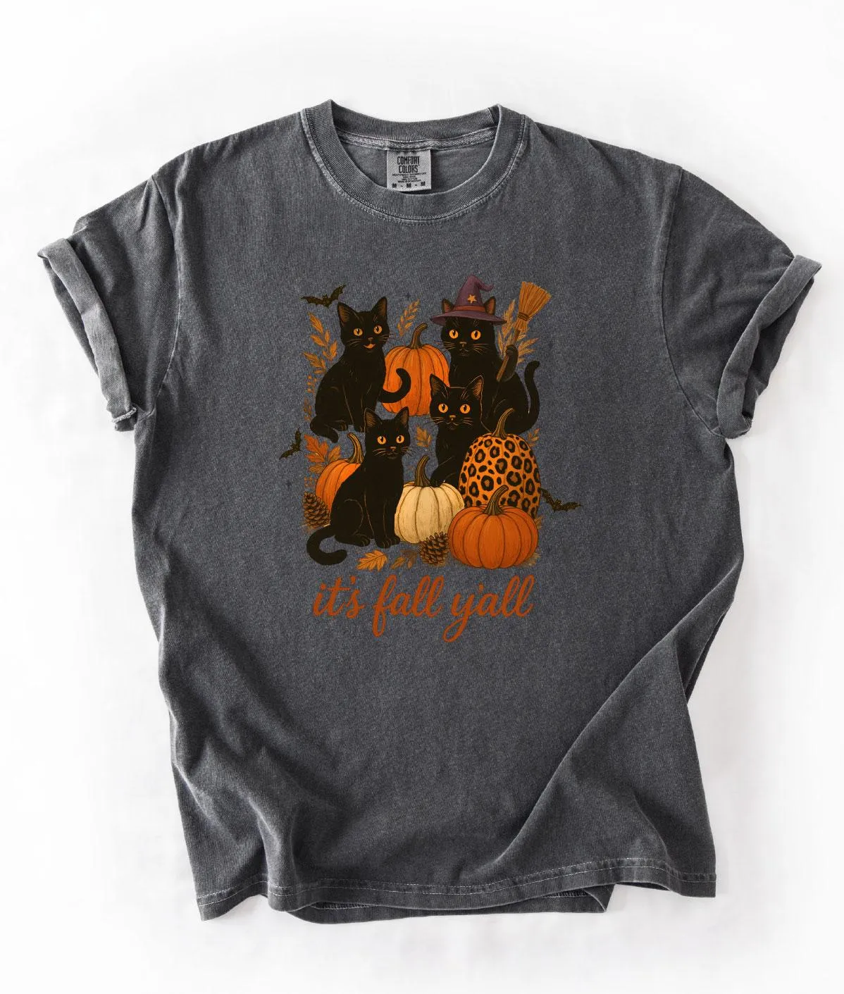 Retro Black Cat Halloween T-Shirt