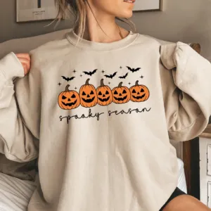 Spooky Season Pumpkin Halloween Sweatshirt