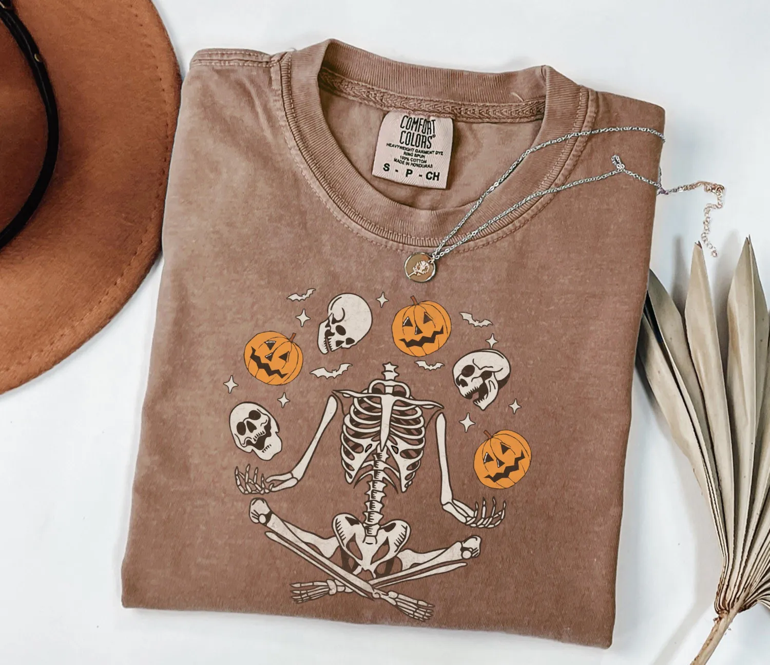 Dancing Skeleton Pumpkin Halloween T-Shirt