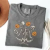 Dancing Skeleton Pumpkin Halloween T-Shirt