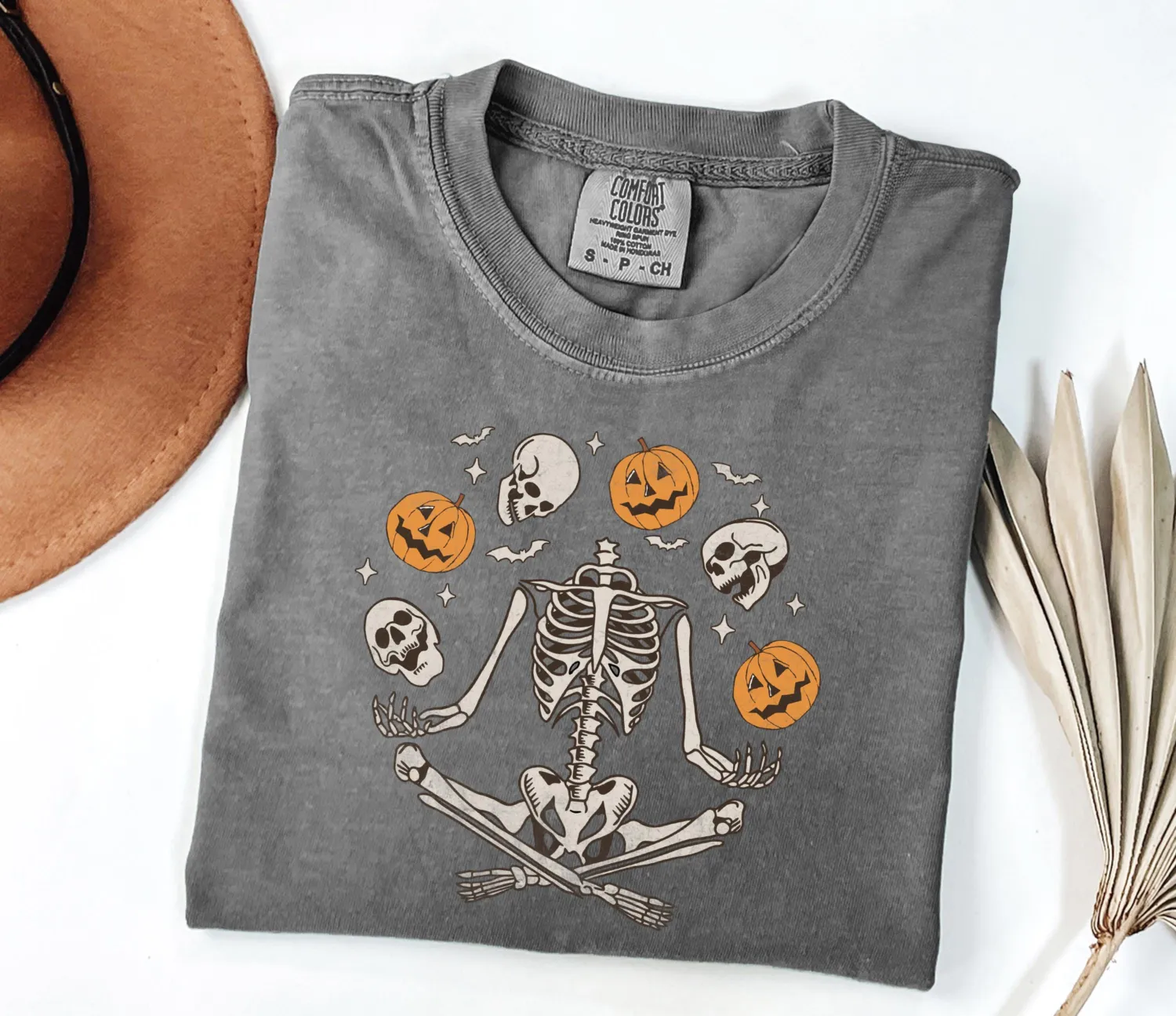 Dancing Skeleton Pumpkin Halloween T-Shirt