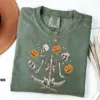 Dancing Skeleton Pumpkin Halloween T-Shirt