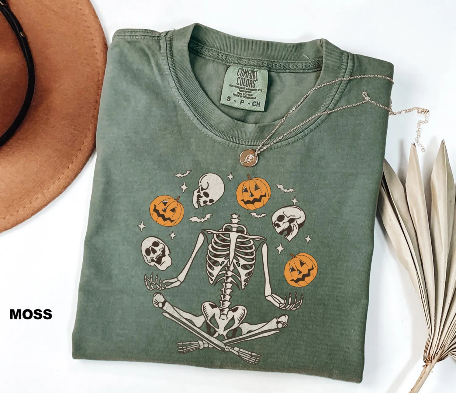 Dancing Skeleton Pumpkin Halloween T-Shirt