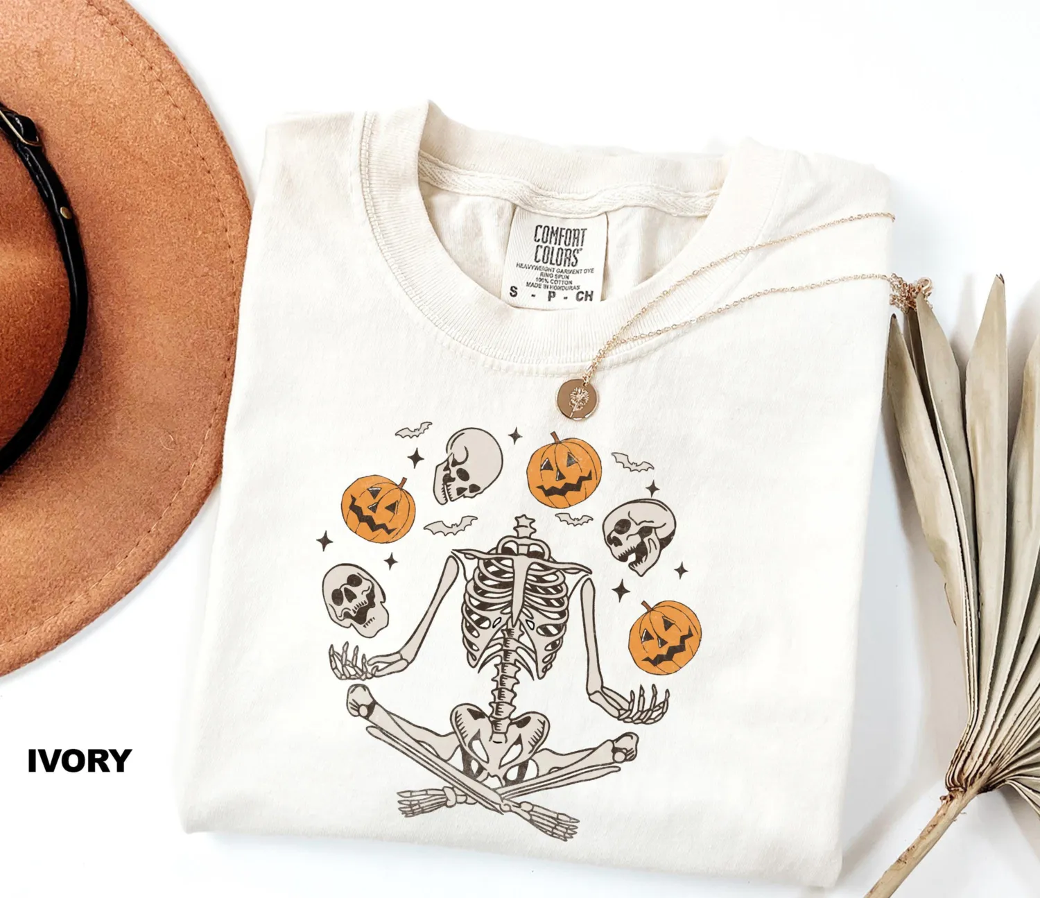 Dancing Skeleton Pumpkin Halloween T-Shirt