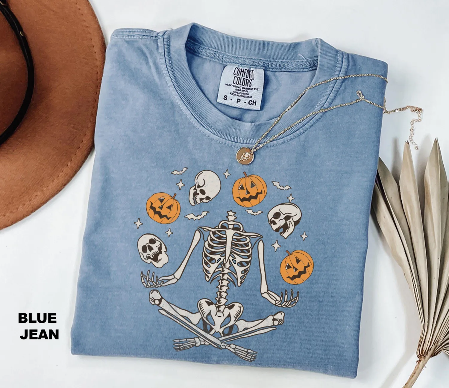 Dancing Skeleton Pumpkin Halloween T-Shirt