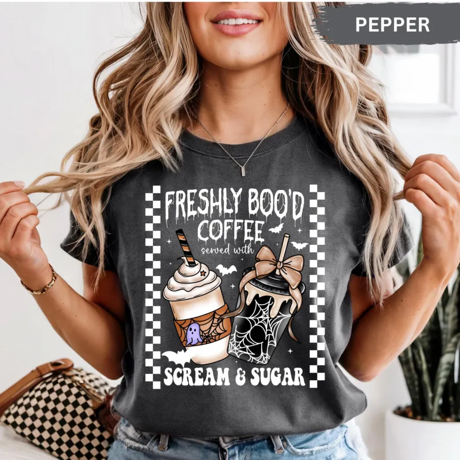 Freshly Boo'd Ghost Coffee Halloween Sweatshirt