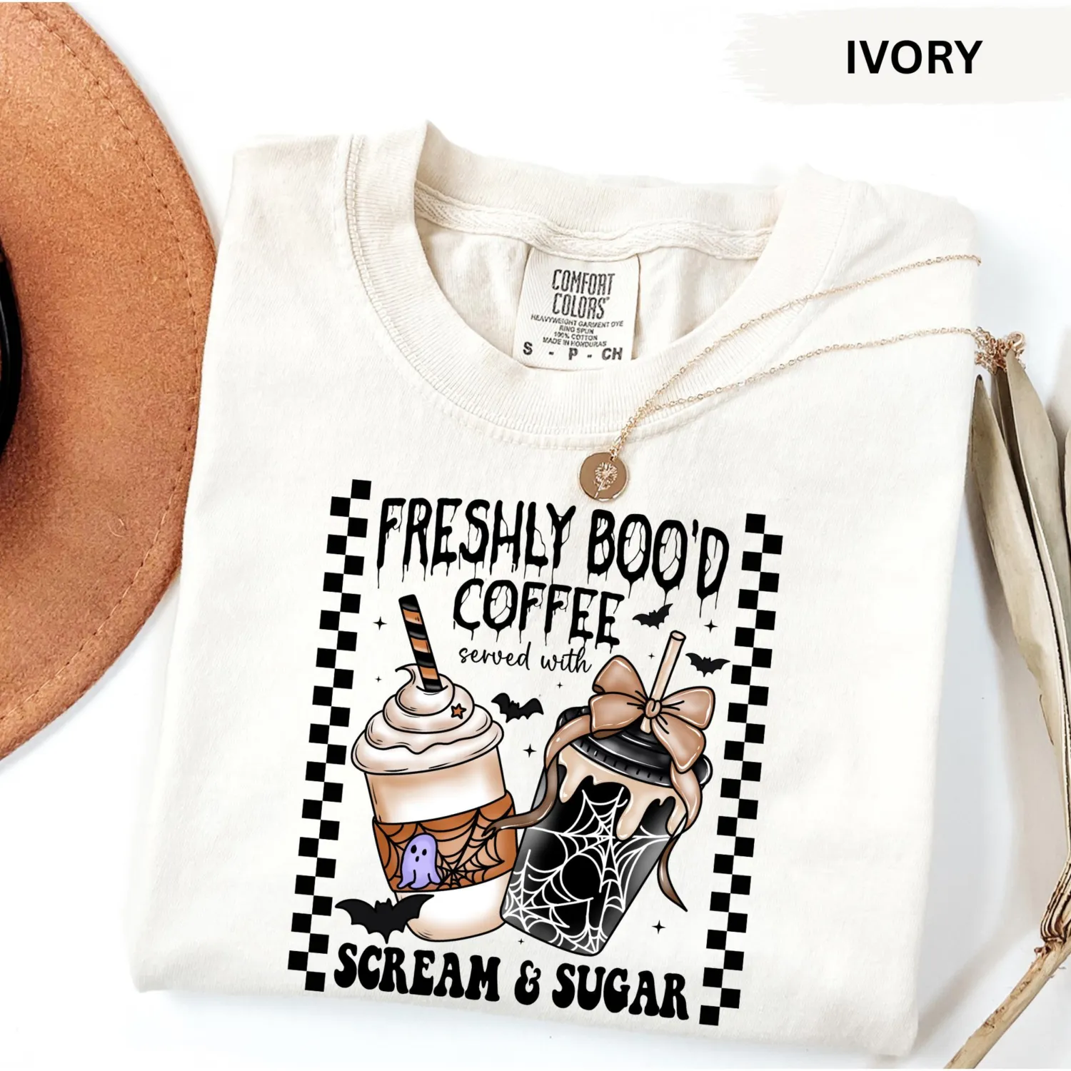 Freshly Boo'd Ghost Coffee Halloween Sweatshirt