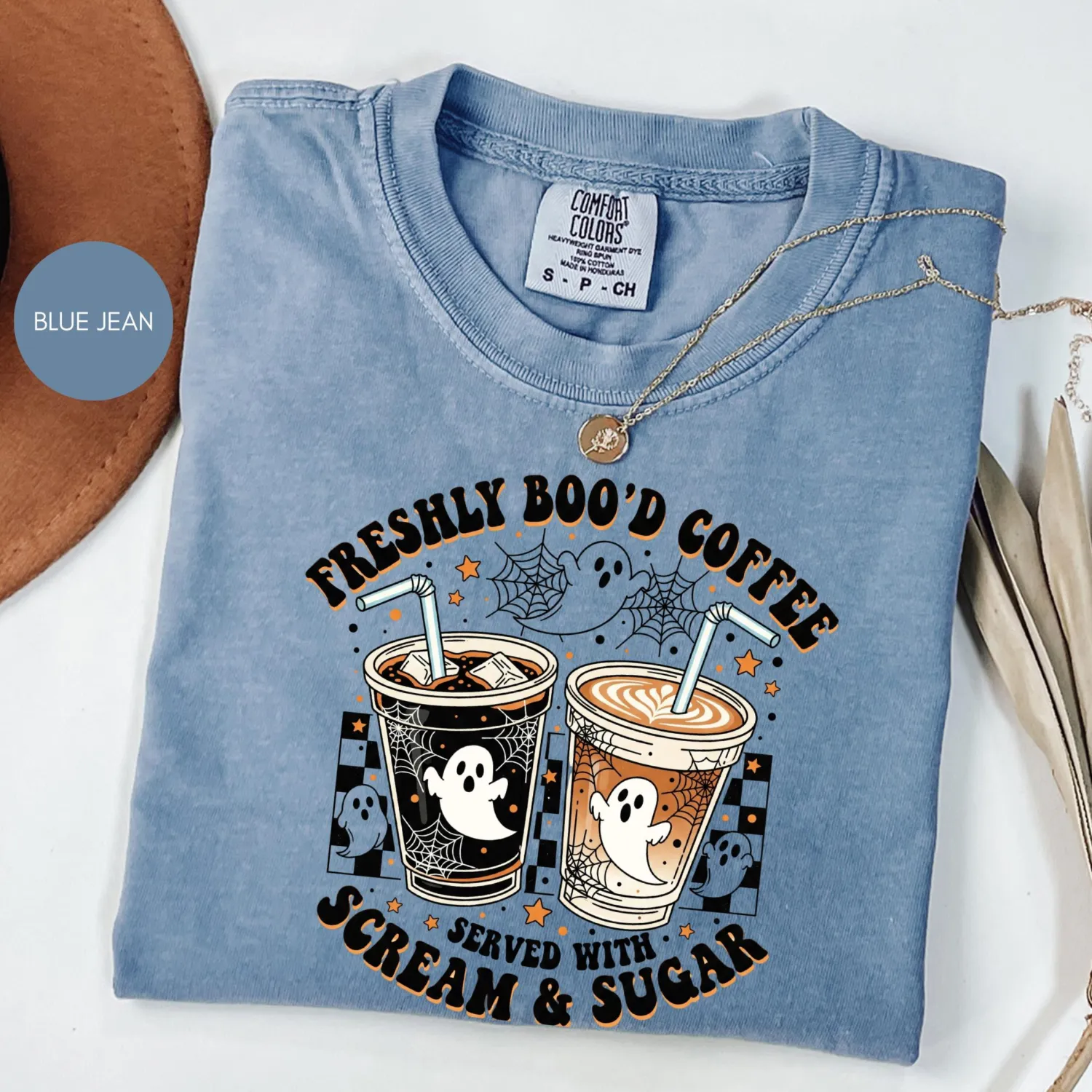 Freshly Boo'd Ghost Coffee Halloween T-Shirt