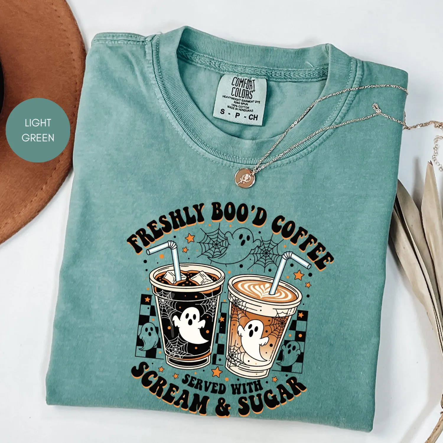 Freshly Boo'd Ghost Coffee Halloween T-Shirt