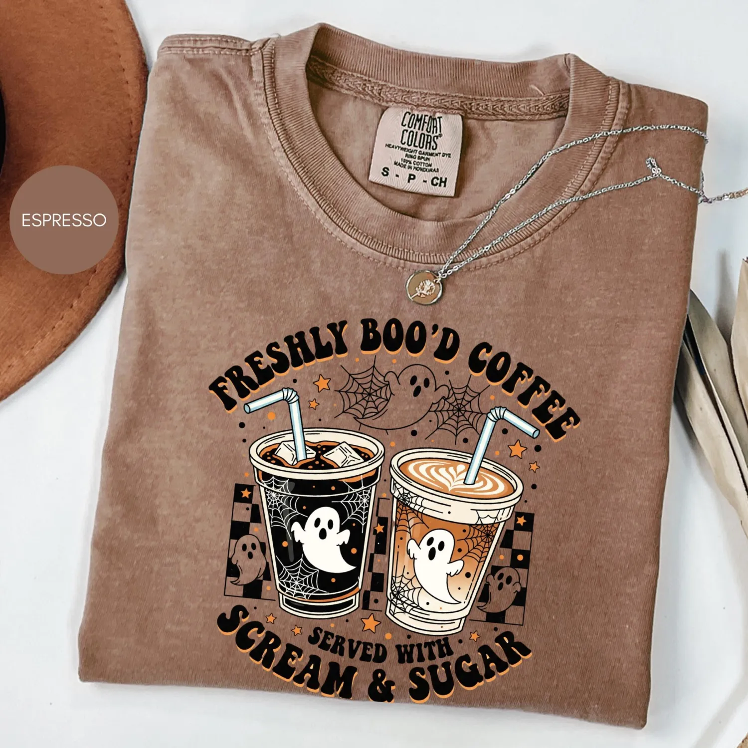 Freshly Boo'd Ghost Coffee Halloween T-Shirt