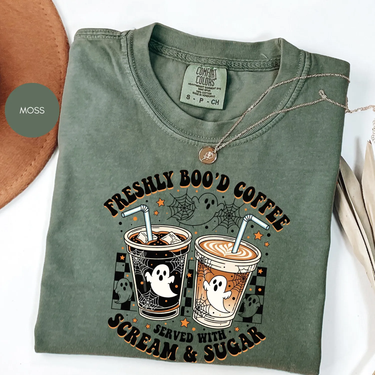 Freshly Boo'd Ghost Coffee Halloween T-Shirt
