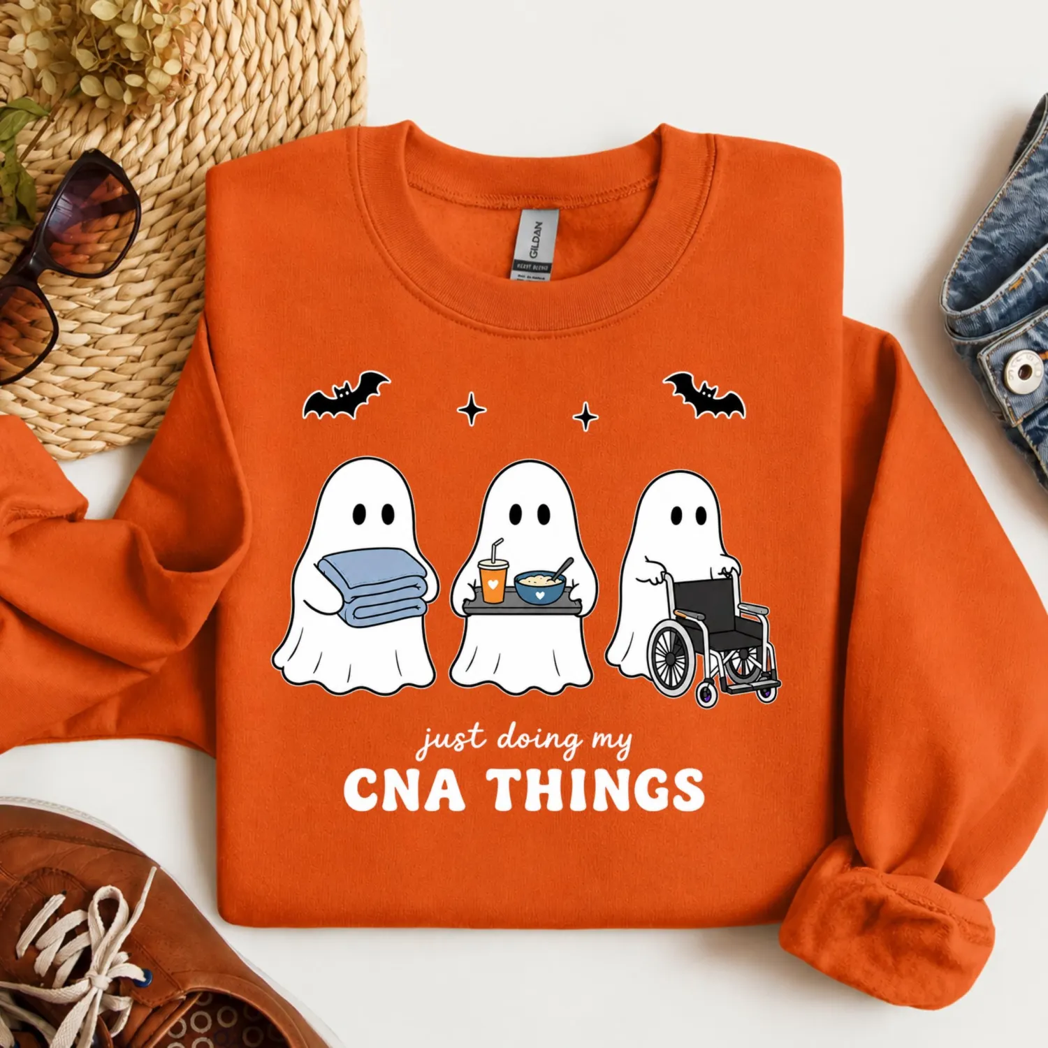 Ghost Nurse CNA Halloween Sweatshirt