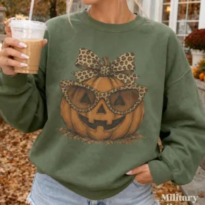 Leopard Pumpkin Halloween Sweatshirt