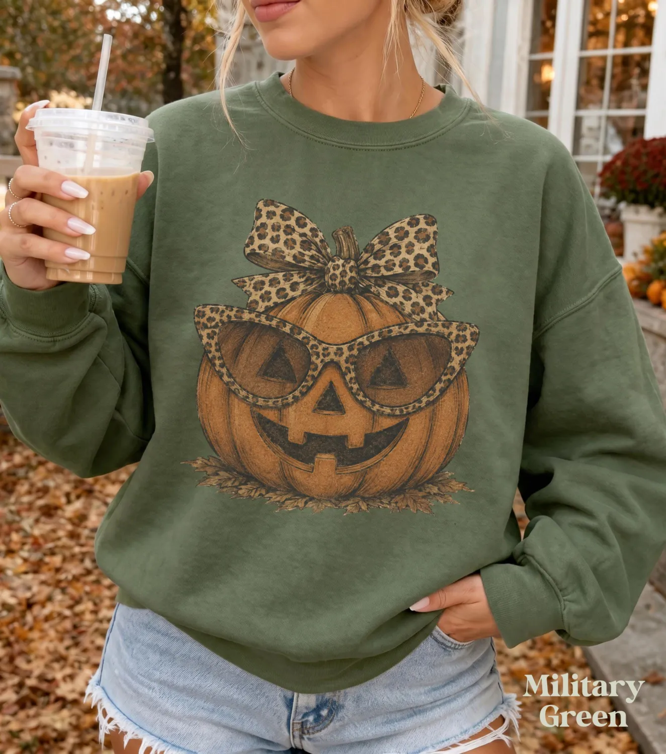 Leopard Pumpkin Halloween Sweatshirt