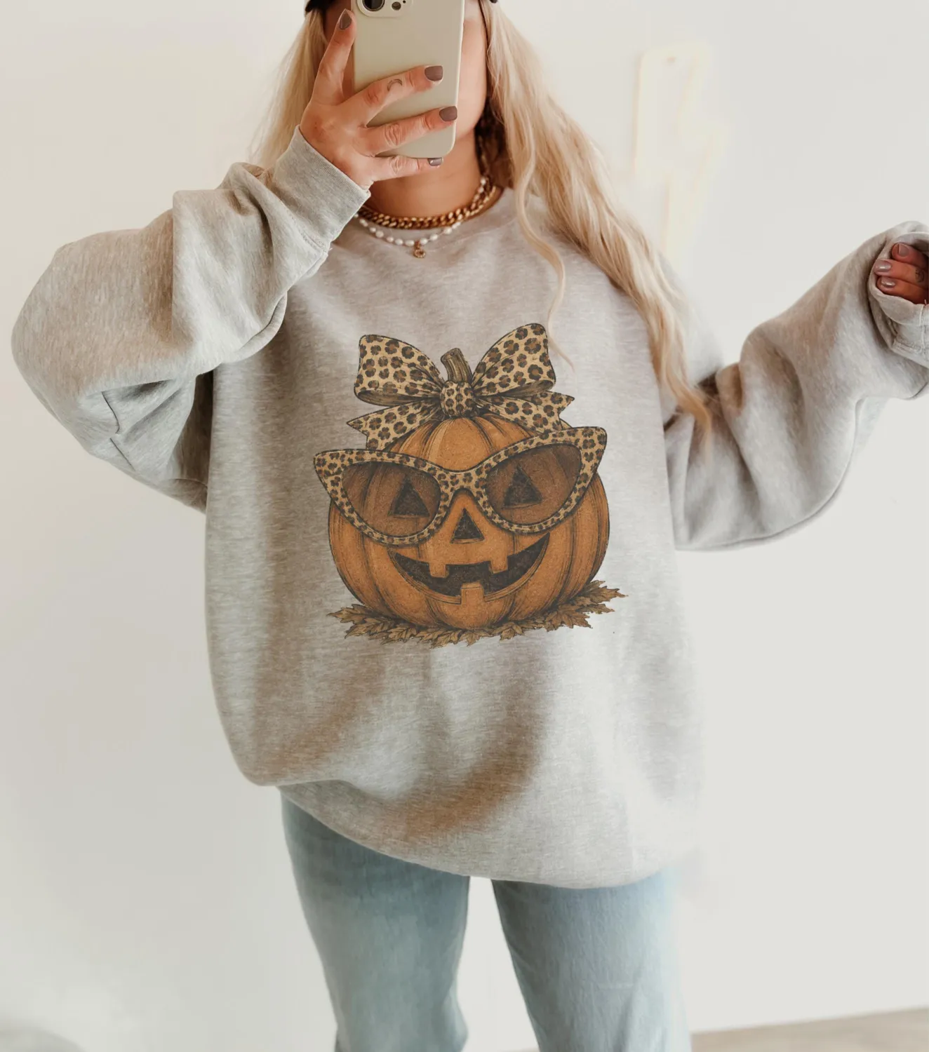 Leopard Pumpkin Halloween Sweatshirt