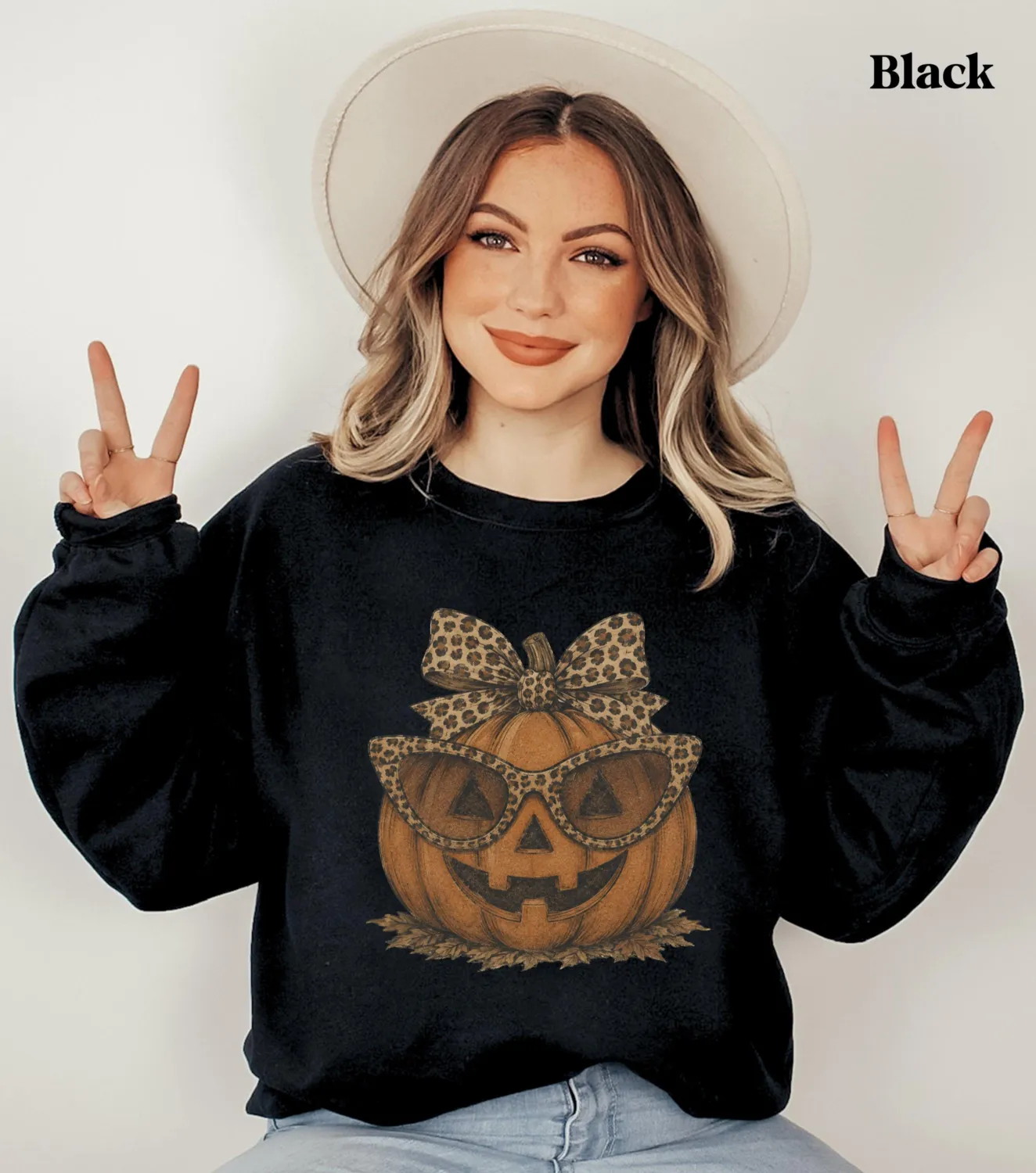 Leopard Pumpkin Halloween Sweatshirt
