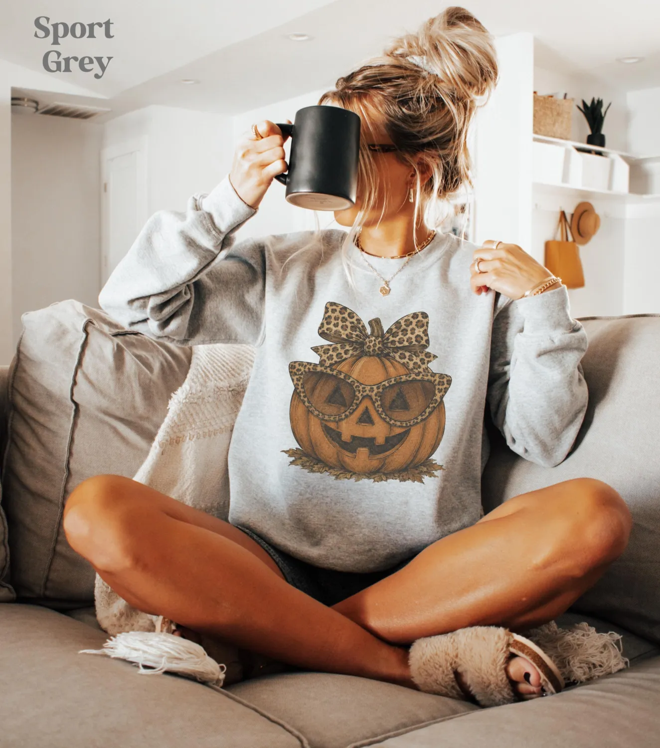 Leopard Pumpkin Halloween Sweatshirt