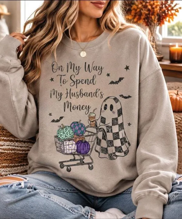 Funny Ghost Pumpkin Halloween Sweatshirt