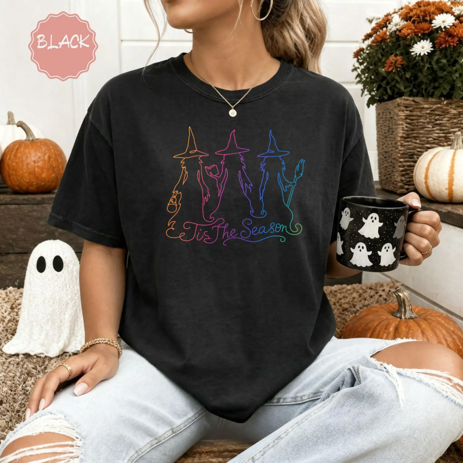 Tis The Season Three Witches Halloween T-Shirt