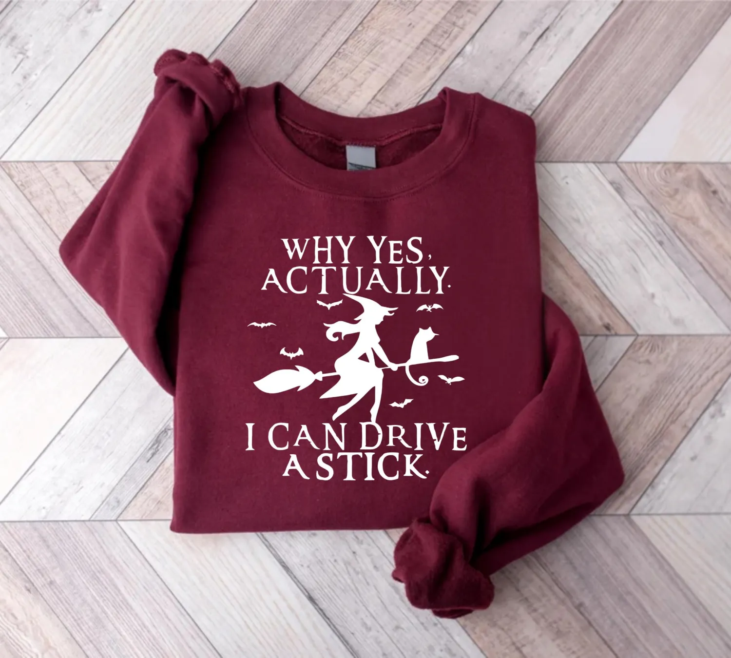 Funny Witch Driving Stick Halloween Sweatshirt Funny Witch Driving Stick Halloween Sweatshirt