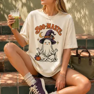 Boo-Maste Yoga Ghost Halloween T-Shirt