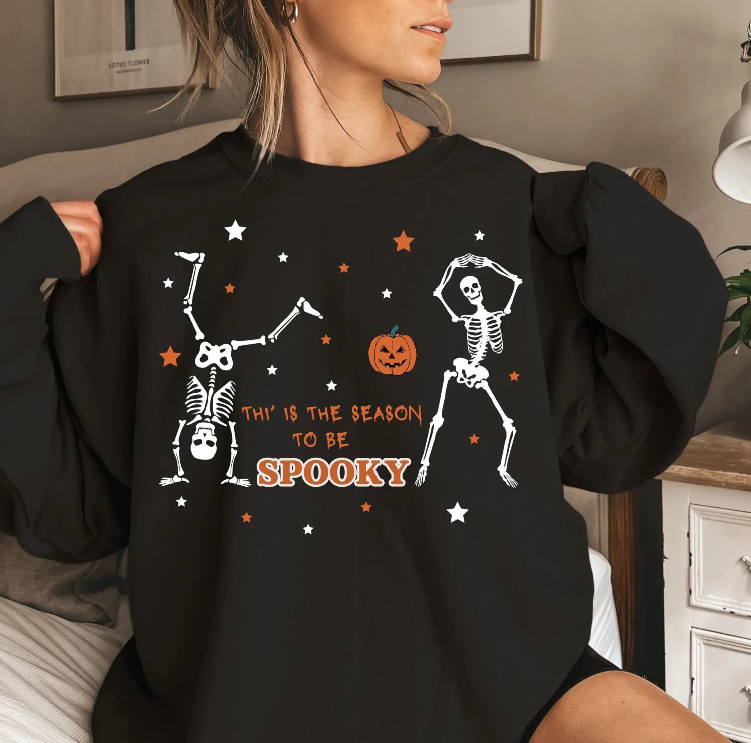 Tis the Season to Be Spooky Dancing Skeleton Sweatshirt Tis the Season to Be Spooky Dancing Skeleton Sweatshirt